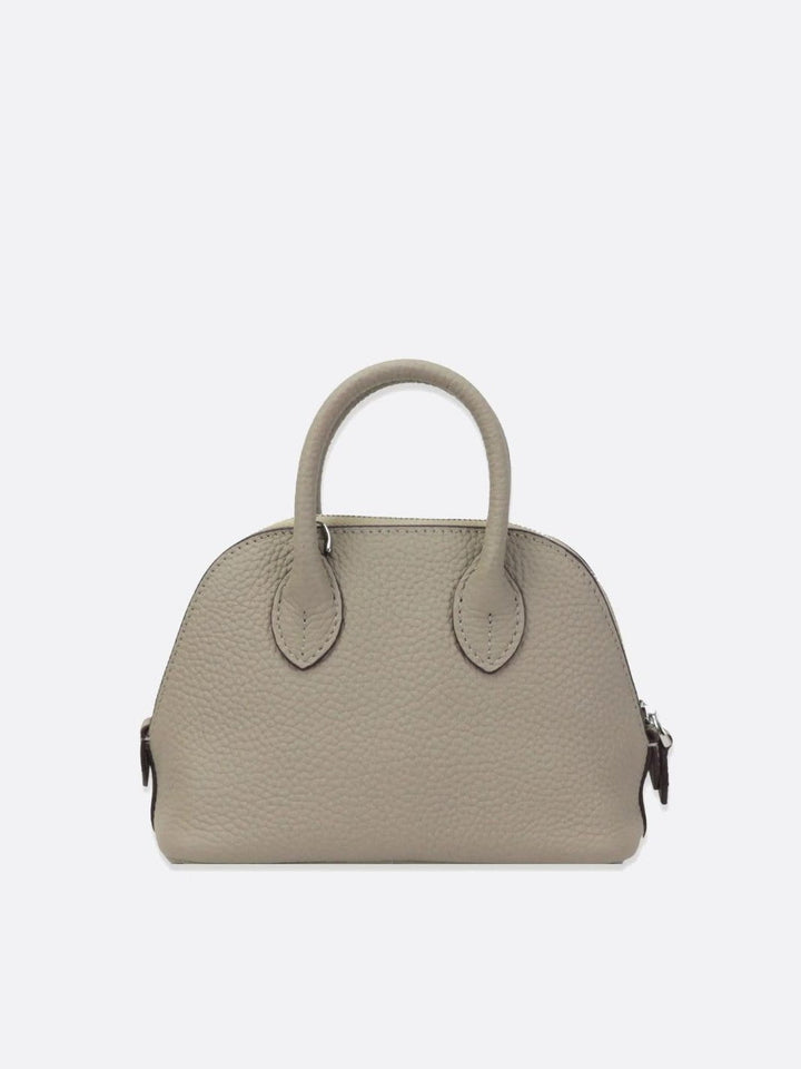 petit sac à main cuir gris