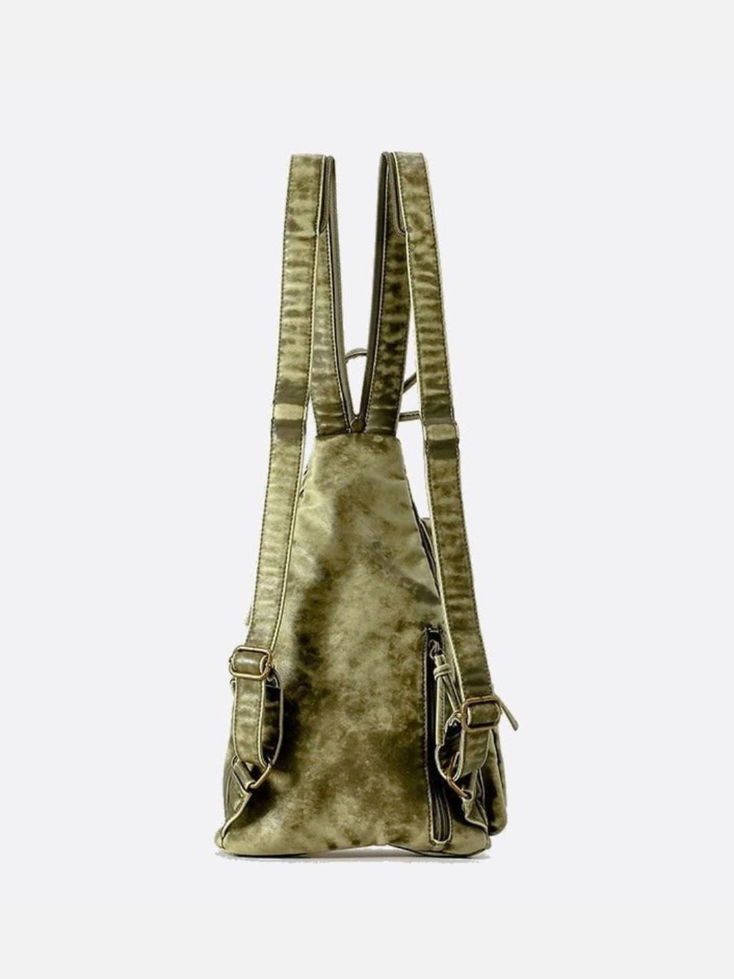 Soft leather backpack