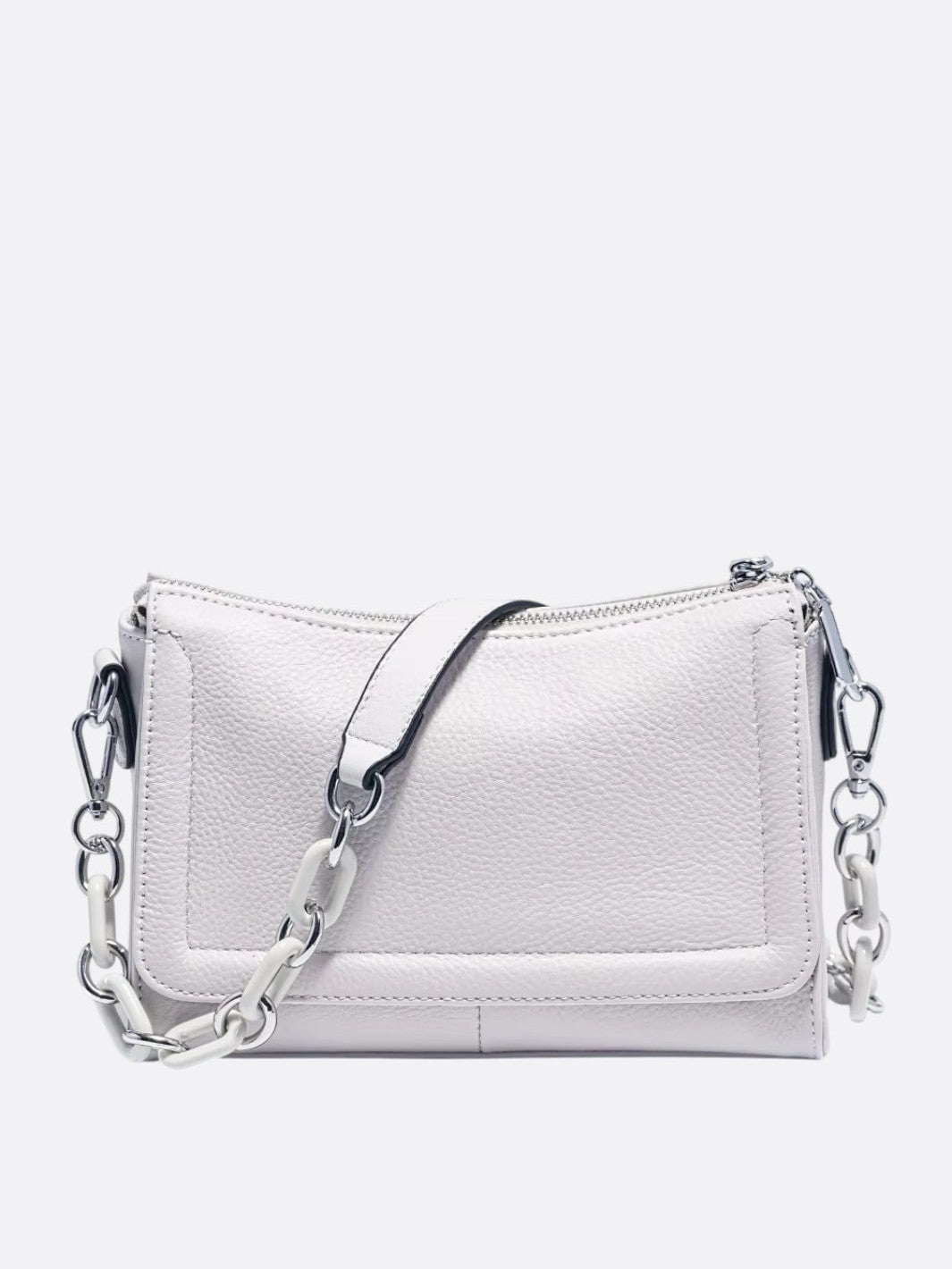 sac bandoulière gris clair