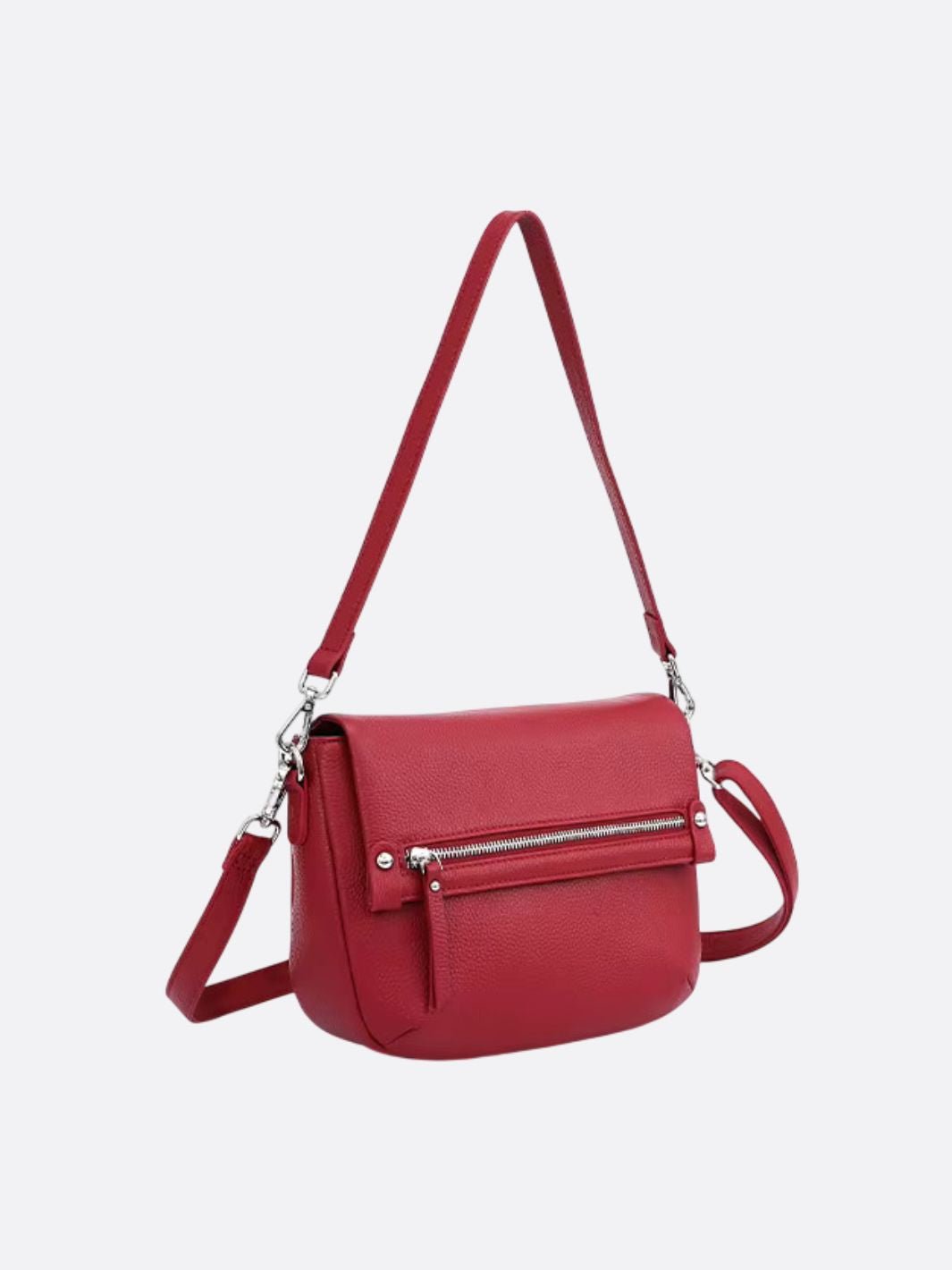 sac bandoulière cuir rouge