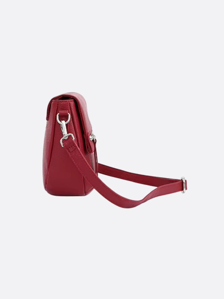 Rectangular leather shoulder bag
