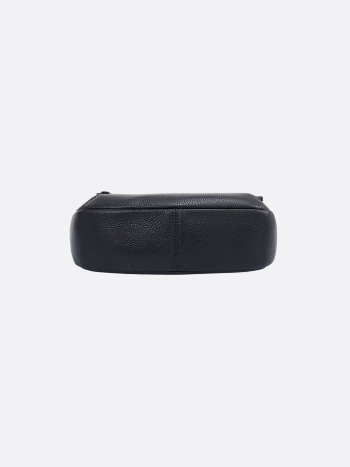 Rectangular leather shoulder bag