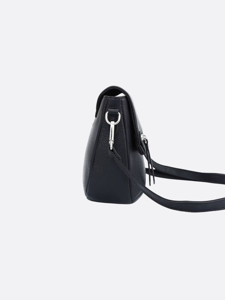 Rectangular leather shoulder bag