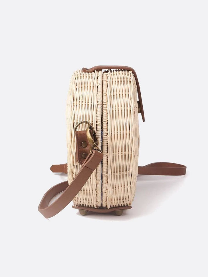 Rattan shoulder bag